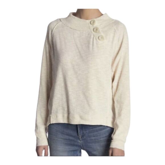 We the free womens xs extra small dalman sleeve button collar top long sleeve - Picture 1 of 7